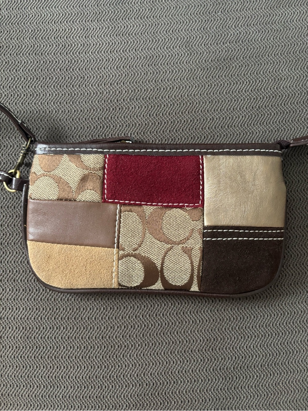 Coach Signature Patchwork Wristlet